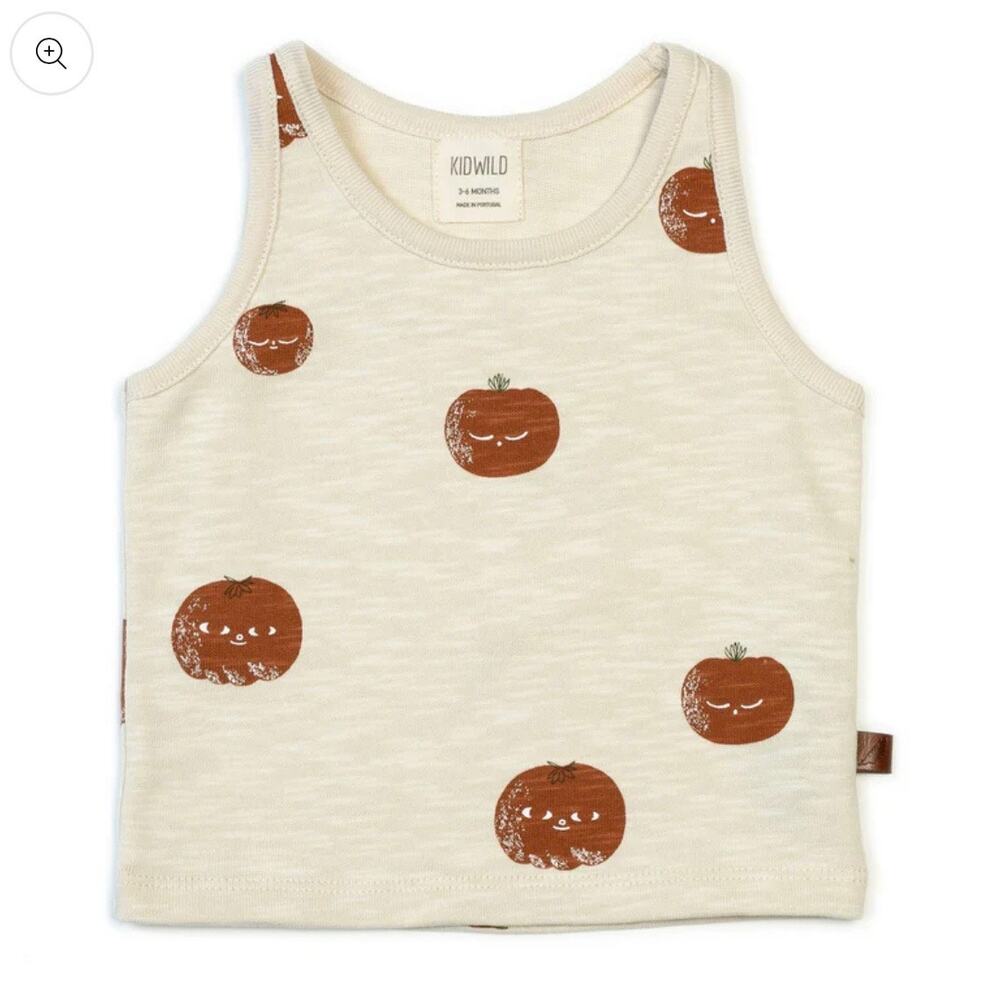 KidWild Tomato AOP Organic Cotton Tank Top Size 18-24 Months
